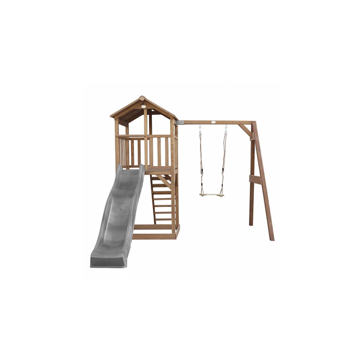 Tour de Jeu AXI Beach Tower avec Balançoire et Toboggan Gris - Image 3