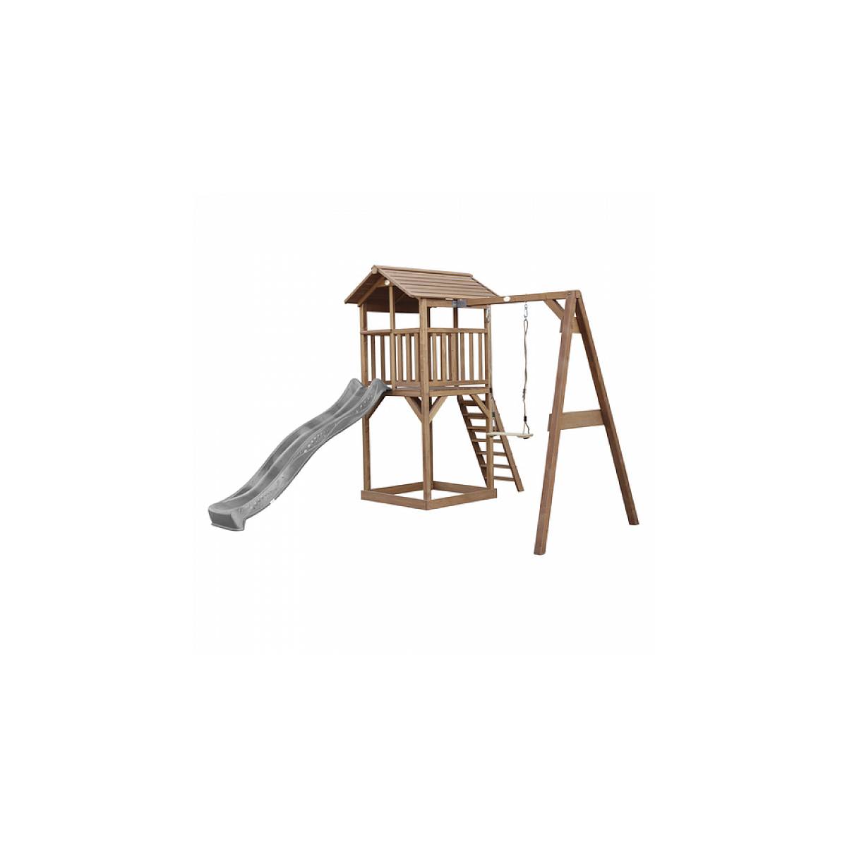 Tour de Jeu AXI Beach Tower avec Balançoire et Toboggan Gris - Image 2