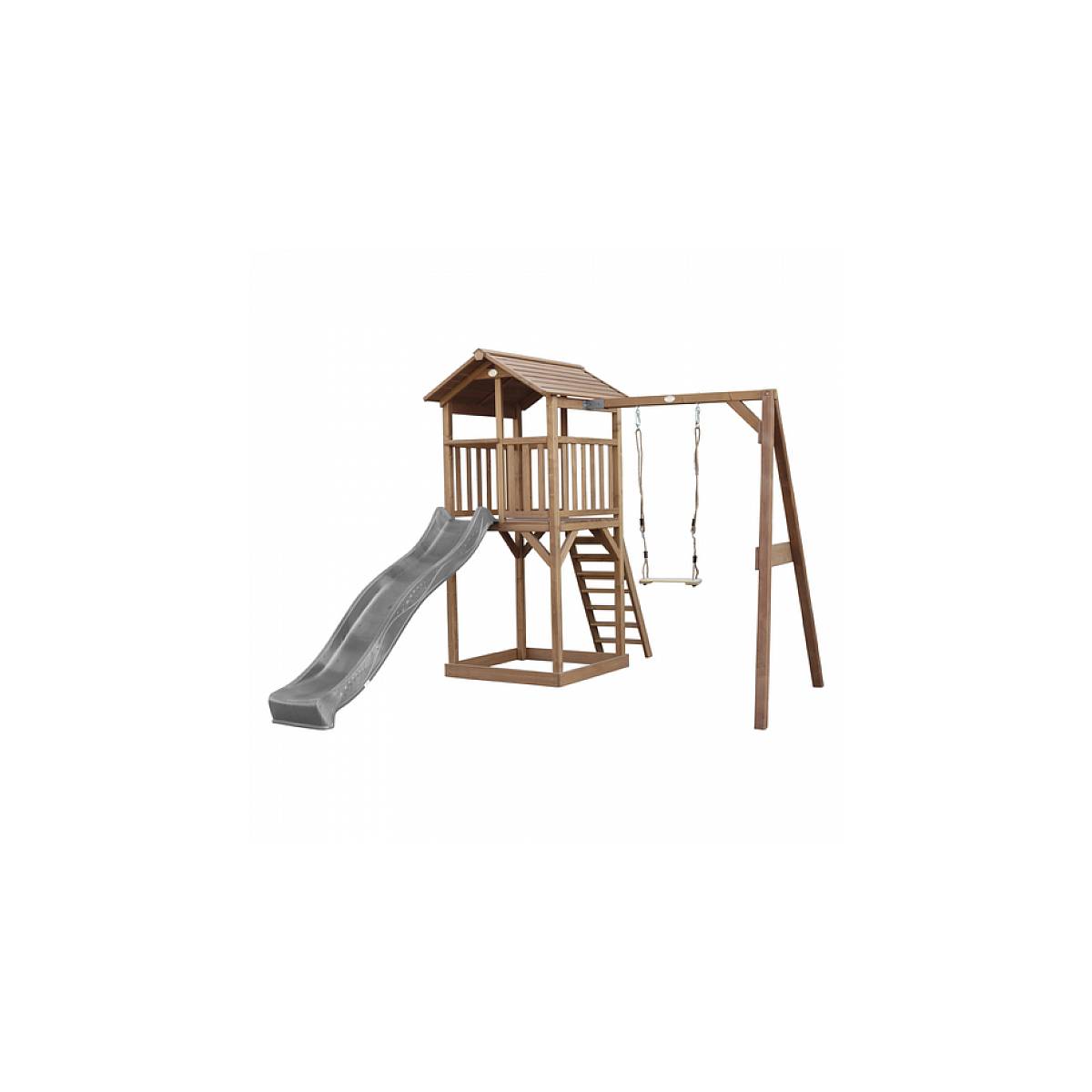 Tour de Jeu AXI Beach Tower avec Balançoire et Toboggan Gris - Image 1