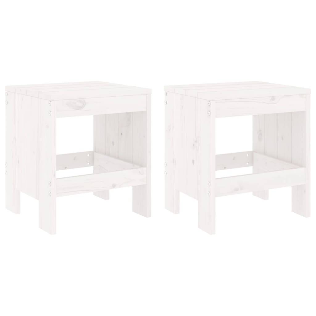 Prolenta Premium - Chaises de jardin bois blanc 40 x 36 x 45 cm - Prolenta premium p350.2 - Image 1