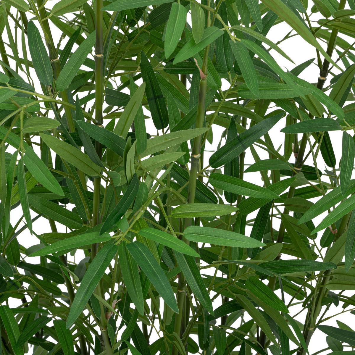 Plante artificielle Bambou dans un Pot en fibres naturelles D 90 x H 150 cm - Image 2