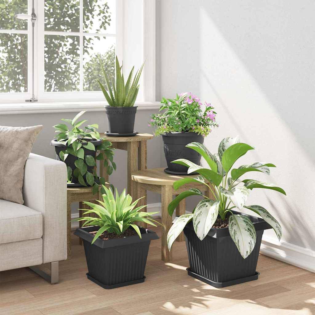 Vidaxl - Pots de plantes 24 pc Noir Plastique vidaXL 3403314 - Image 5