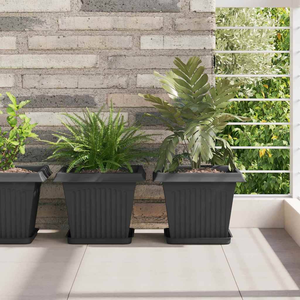 Vidaxl - Pots de plantes 24 pc Noir Plastique vidaXL 3403314 - Image 1