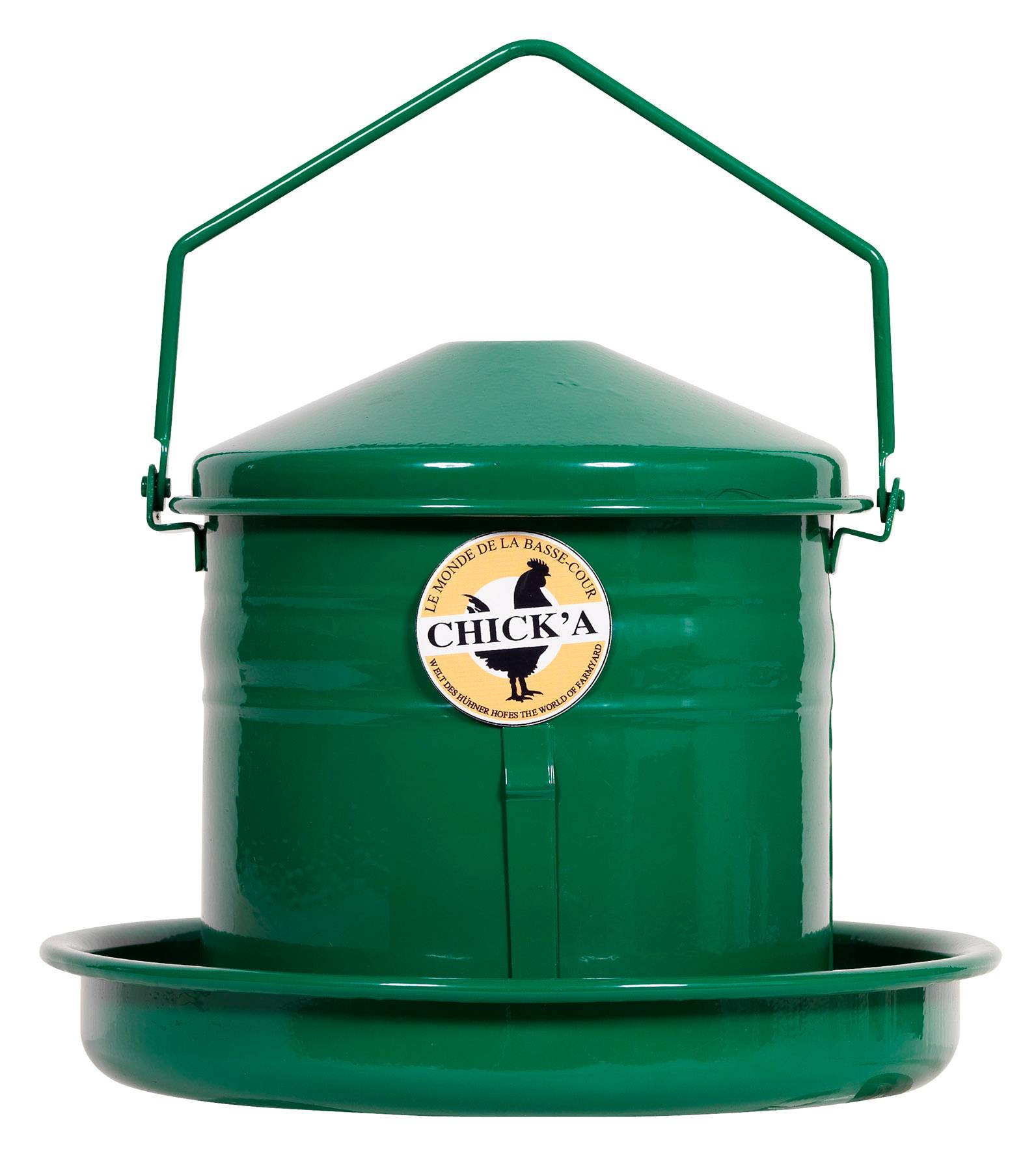 Chick'a - Nourrisseur trémie émaillé à crémaillère 3 L