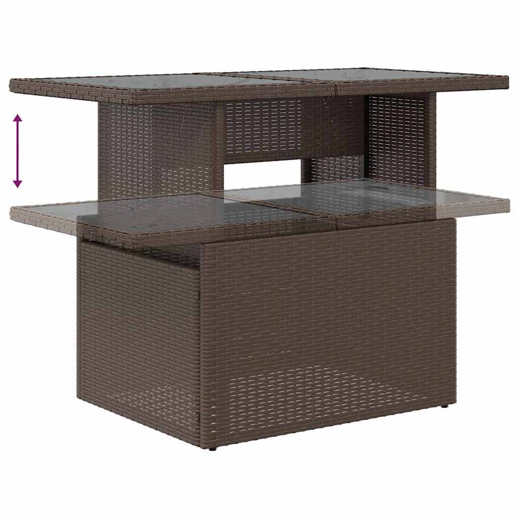 Vidaxl - Ensemble de canapé de jardin 8 pcs Marron et Crème polyrotin vidaXL 3348764 - Image 10