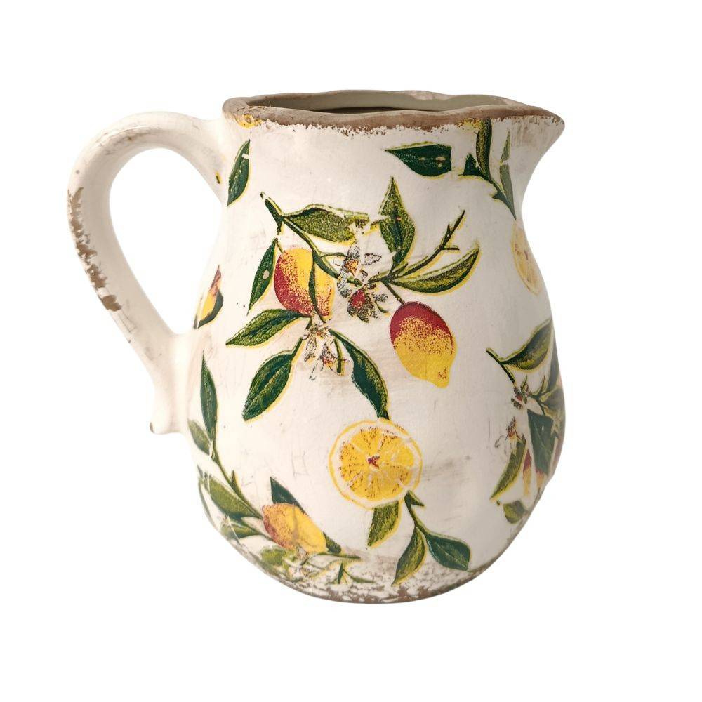 Chemin De Campagne - Pichet boule "Lemon" en céramique émaillée L.16 x l.13 x Ht.15,5 cm Chemin de campagne - Image 1