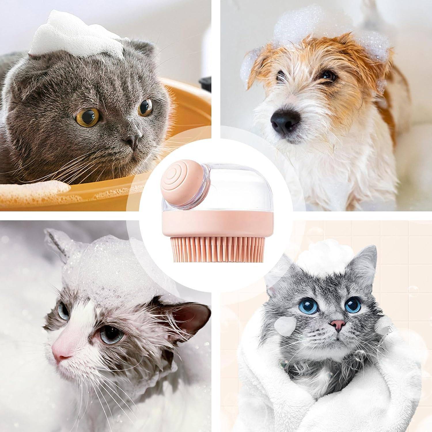 DtopbuyAge - Brosse de Bain pour Chien/Chat - Distributeur Intégré DtopbuyAge - Image 4