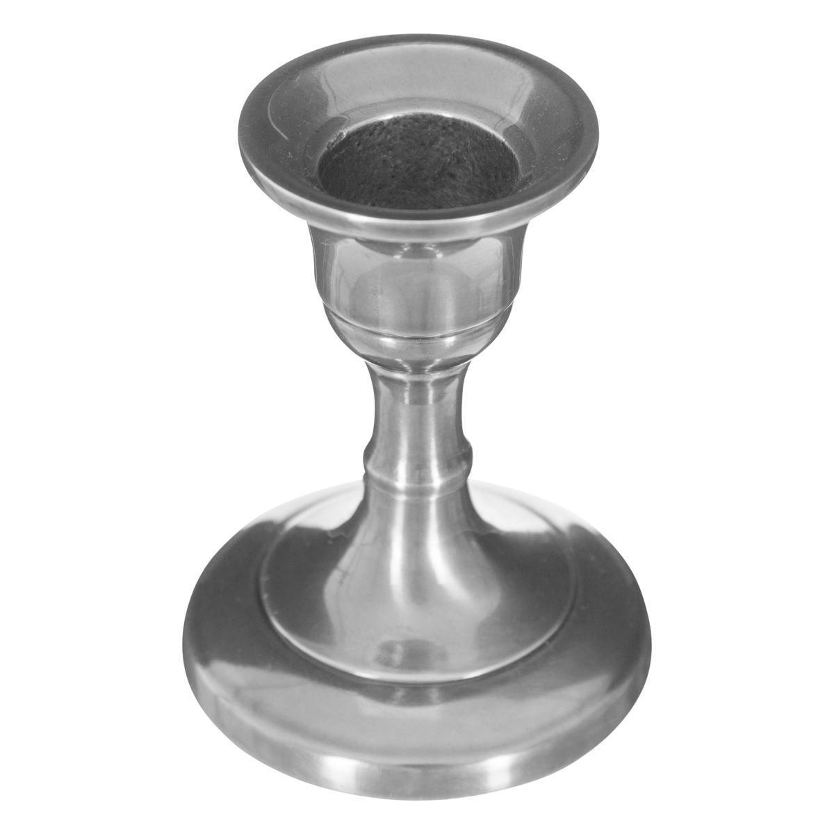 Atmosphera - Bougeoir "Marso" métal argent H7,5cm - Atmosphera Créateur d'intérieur - Image 2