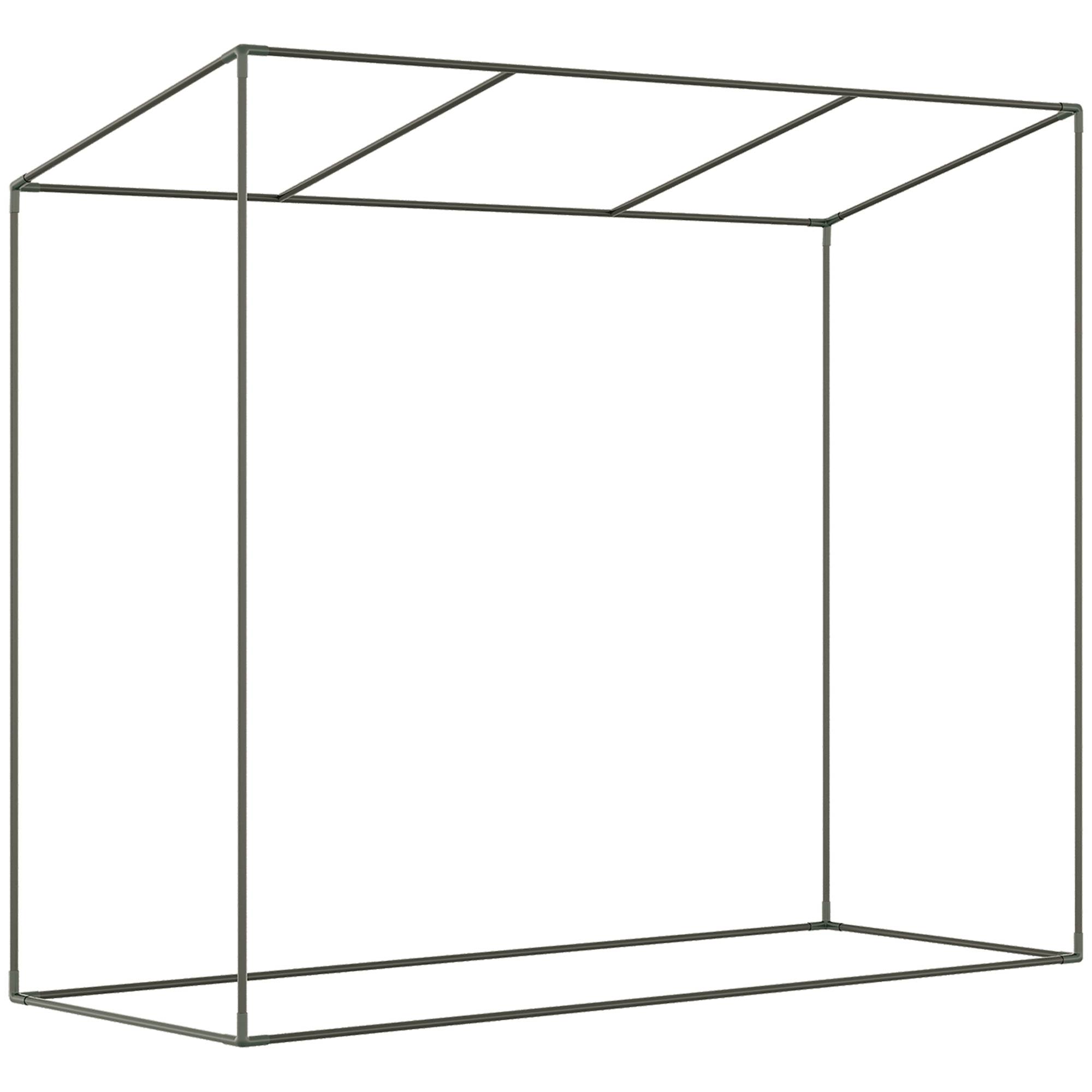 PANGIVO - Serre de jardin acier et PE blanc 200 x 76 x 168 cm - PANGIVO - Image 8