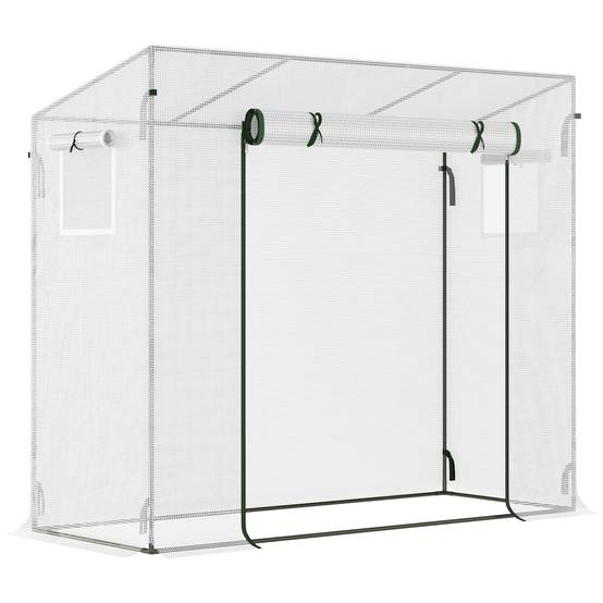 PANGIVO - Serre de jardin acier et PE blanc 200 x 76 x 168 cm - PANGIVO - Image 1