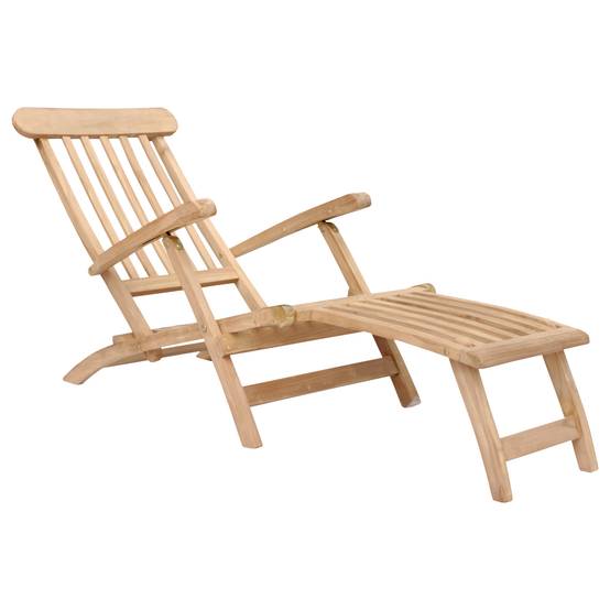 Happy Garden - Transat pliant 153cm en teck massif LOMBOK - HAPPY GARDEN - Image 3