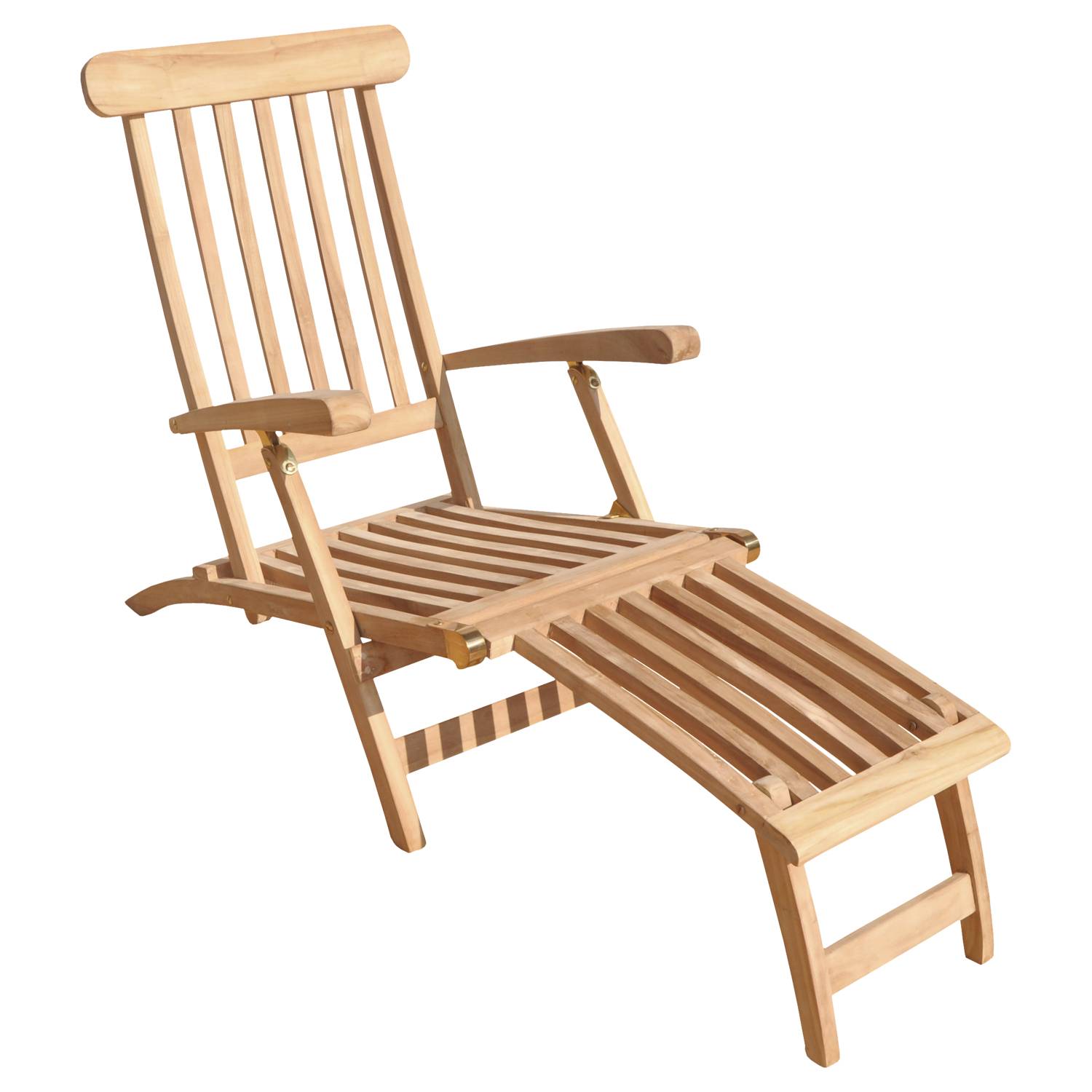 Happy Garden - Transat pliant 153cm en teck massif LOMBOK - HAPPY GARDEN - Image 1