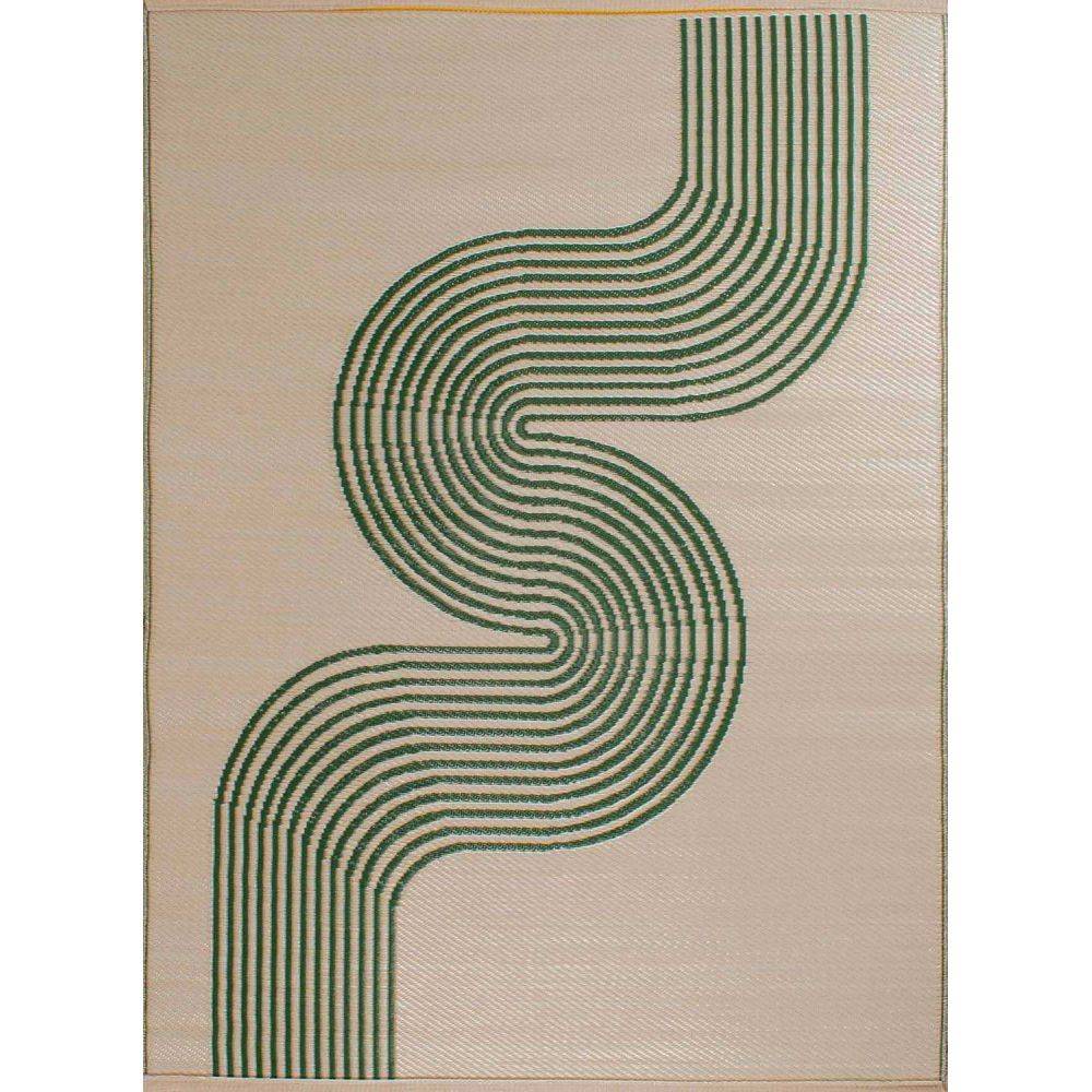 Jardindeco - Tapis extérieur en polypropylène Spargi 1743 vert 120 x 160 cm - Image 3