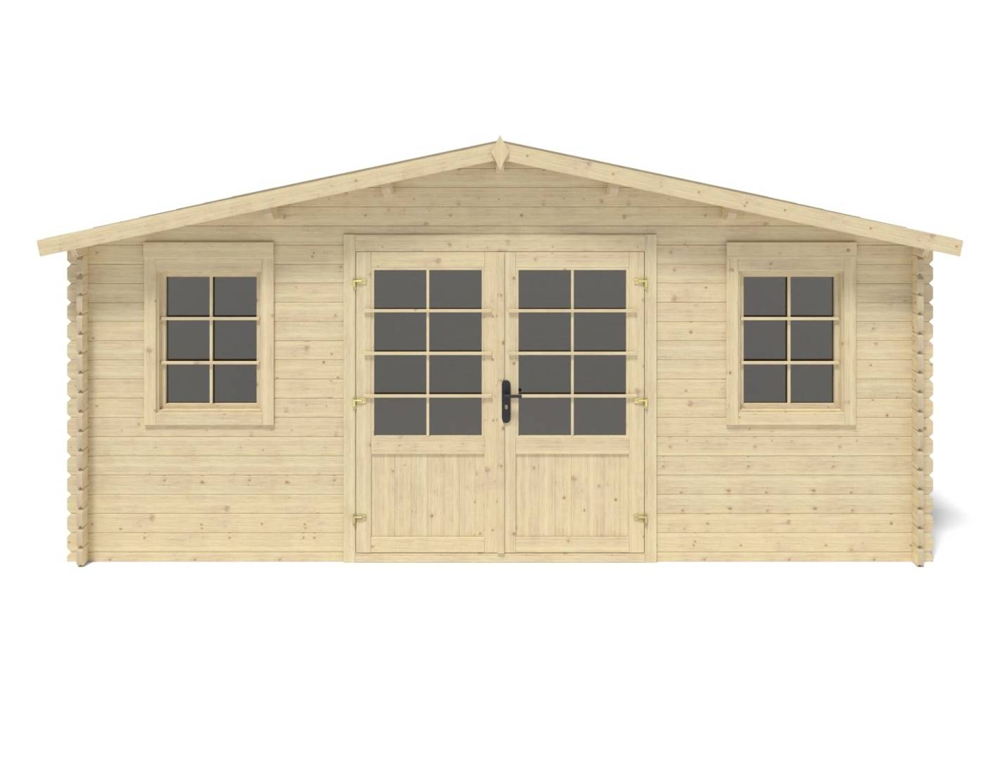 Altanka - Abri de jardin en bois - 21.42m2 - 5.1x4.2m - Ep. 34mm - Couleur: naturel - DOM746 - ALTANKA - Image 6