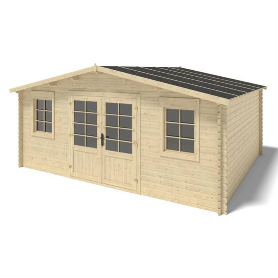 Altanka - Abri de jardin en bois - 21.42m2 - 5.1x4.2m - Ep. 34mm - Couleur: naturel - DOM746 - ALTANKA - Image 1