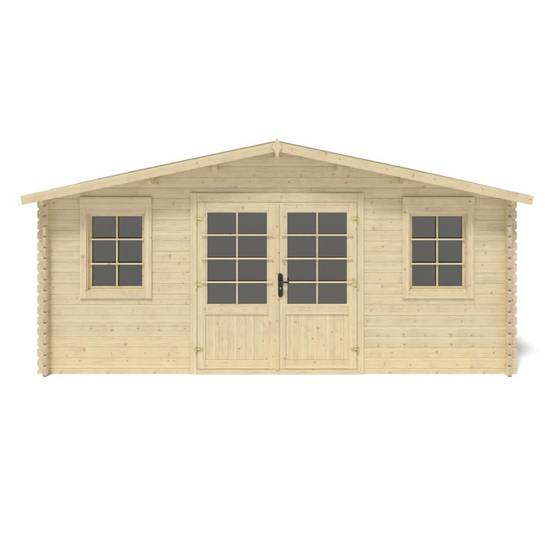 Altanka - Abri de jardin en bois - 21.42m2 - 5.1x4.2m - Ep. 34mm - Couleur: naturel - DOM746 - ALTANKA - Image 3