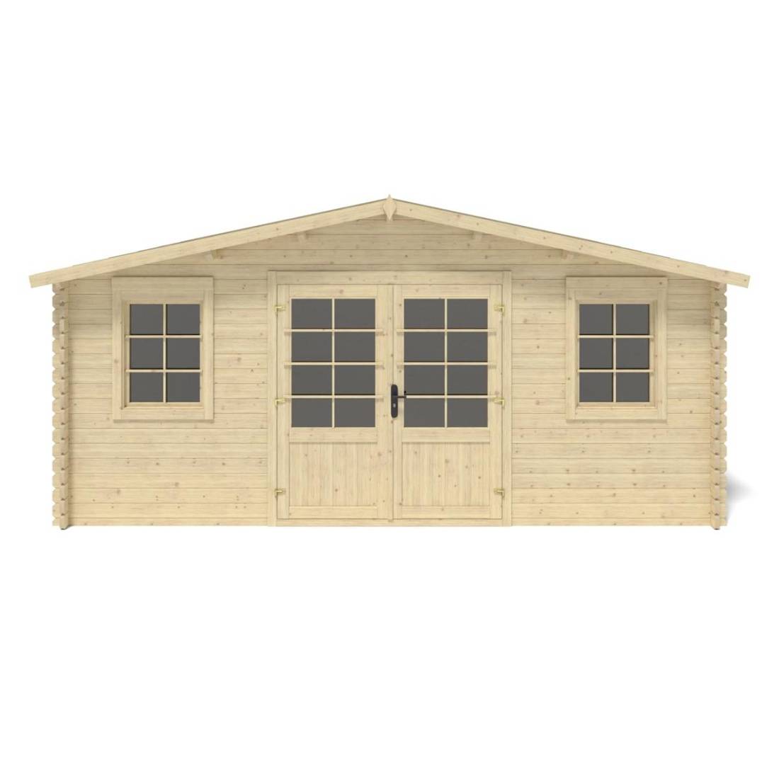 Altanka - Abri de jardin en bois - 21.42m2 - 5.1x4.2m - Ep. 34mm - Couleur: naturel - DOM746 - ALTANKA - Image 3