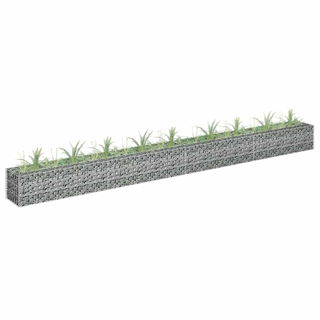 Vidaxl - Lit surélevé à gabion Acier galvanisé 360x30x30 cm vidaXL 145641 - Image 1