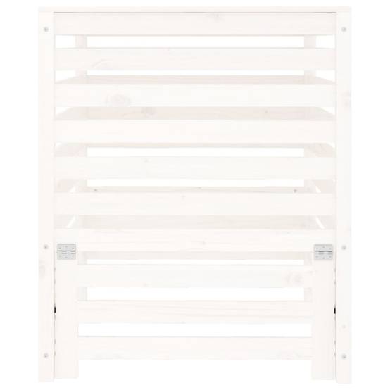 Vidaxl - Composteur Blanc 82,5x82,5x99,5 cm Bois massif de pin vidaXL 823816 - Image 5