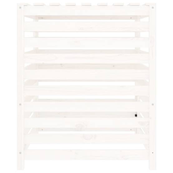 Vidaxl - Composteur Blanc 82,5x82,5x99,5 cm Bois massif de pin vidaXL 823816 - Image 7