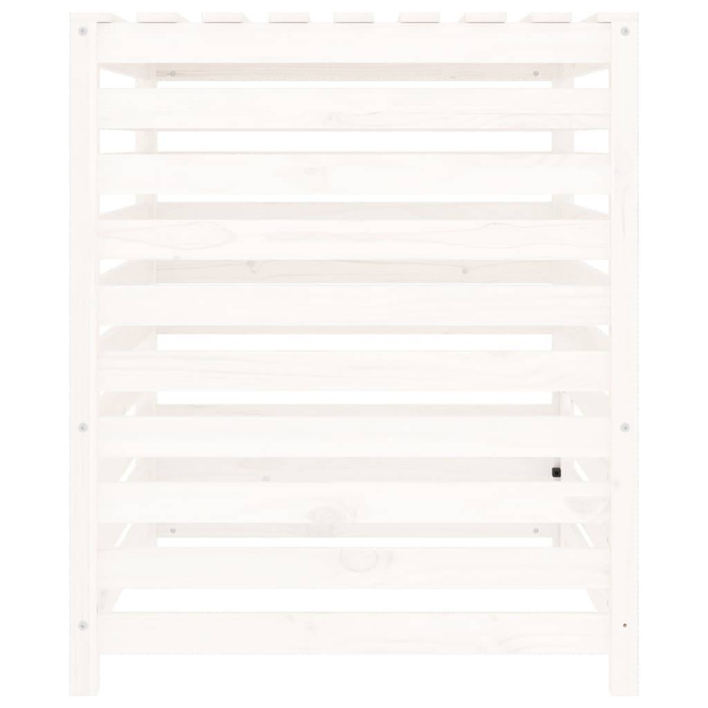 Vidaxl - Composteur Blanc 82,5x82,5x99,5 cm Bois massif de pin vidaXL 823816 - Image 7