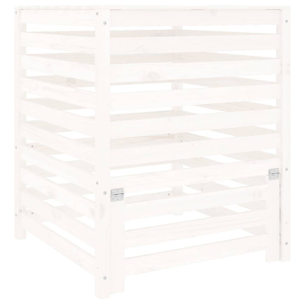 Vidaxl - Composteur Blanc 82,5x82,5x99,5 cm Bois massif de pin vidaXL 823816 - Image 2