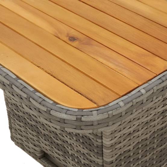 Mobilier de Jardin 4 Places Gris, Fauteuils et Banc Inclinables avec Table Basse Relevable en Table à Manger – ComfortXL Outdoor Living - Image 8