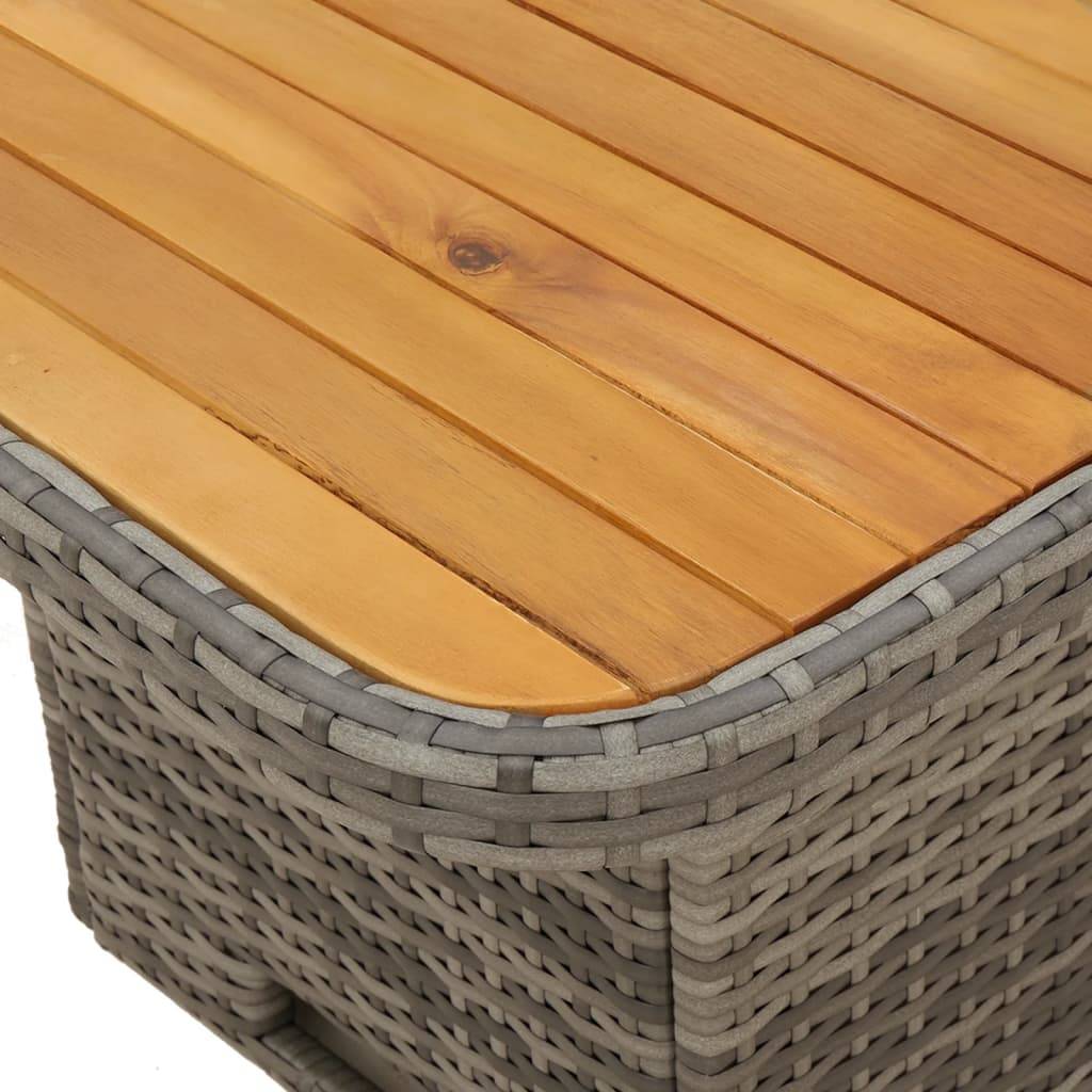 Mobilier de Jardin 4 Places Gris, Fauteuils et Banc Inclinables avec Table Basse Relevable en Table à Manger – ComfortXL Outdoor Living - Image 8