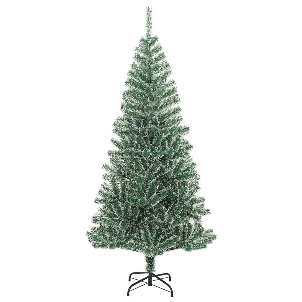ComfortXL - Grand Sapin de Noël artificiel floqué 210 cm pour salon vert – ComfortXL Outdoor Living - Image 2
