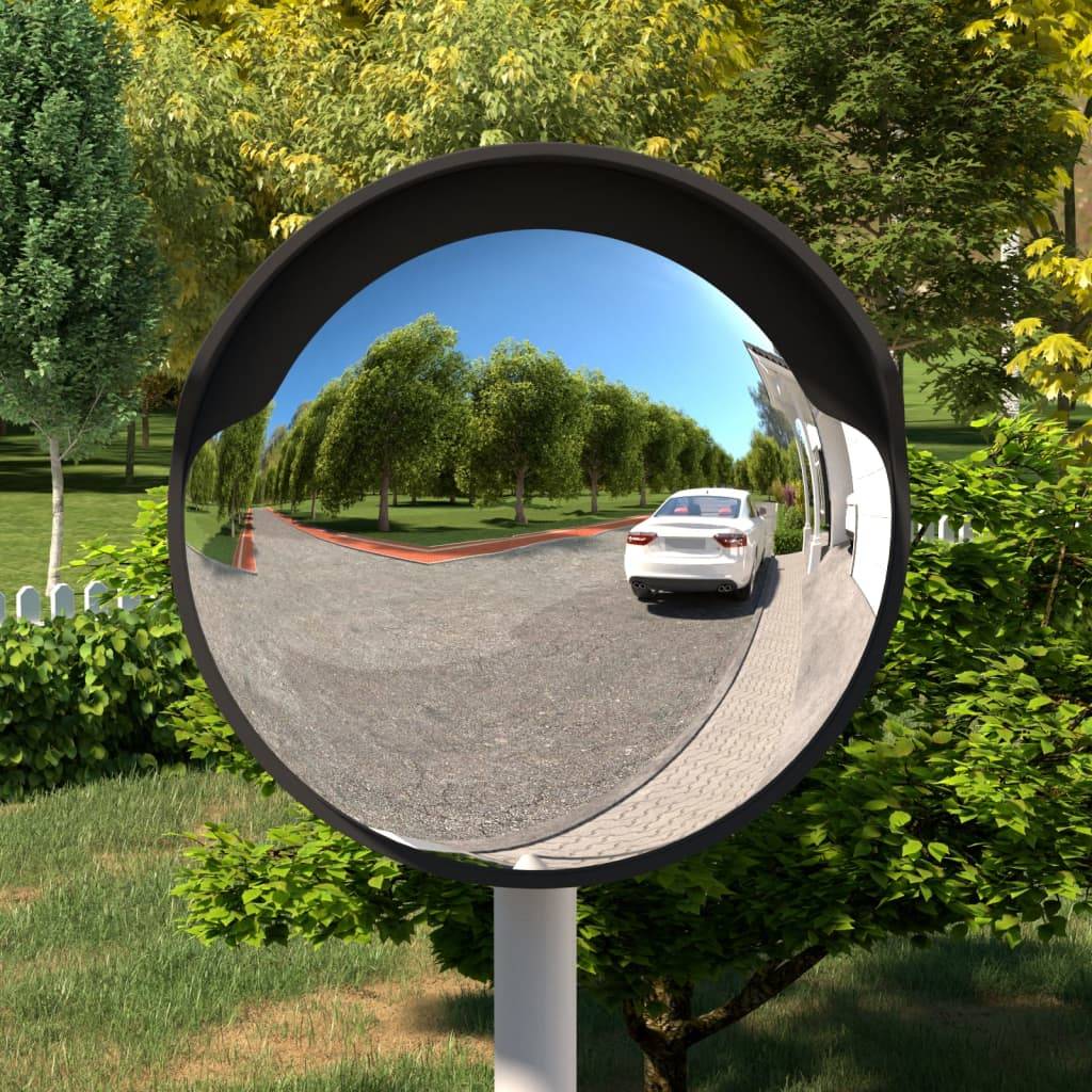 YOODODO Miroir convexe d'observation de sécurité - Miroir de route pour angle mort - Grand miroir rond de surveillance grand angle - Miroir de circulation (60 cm