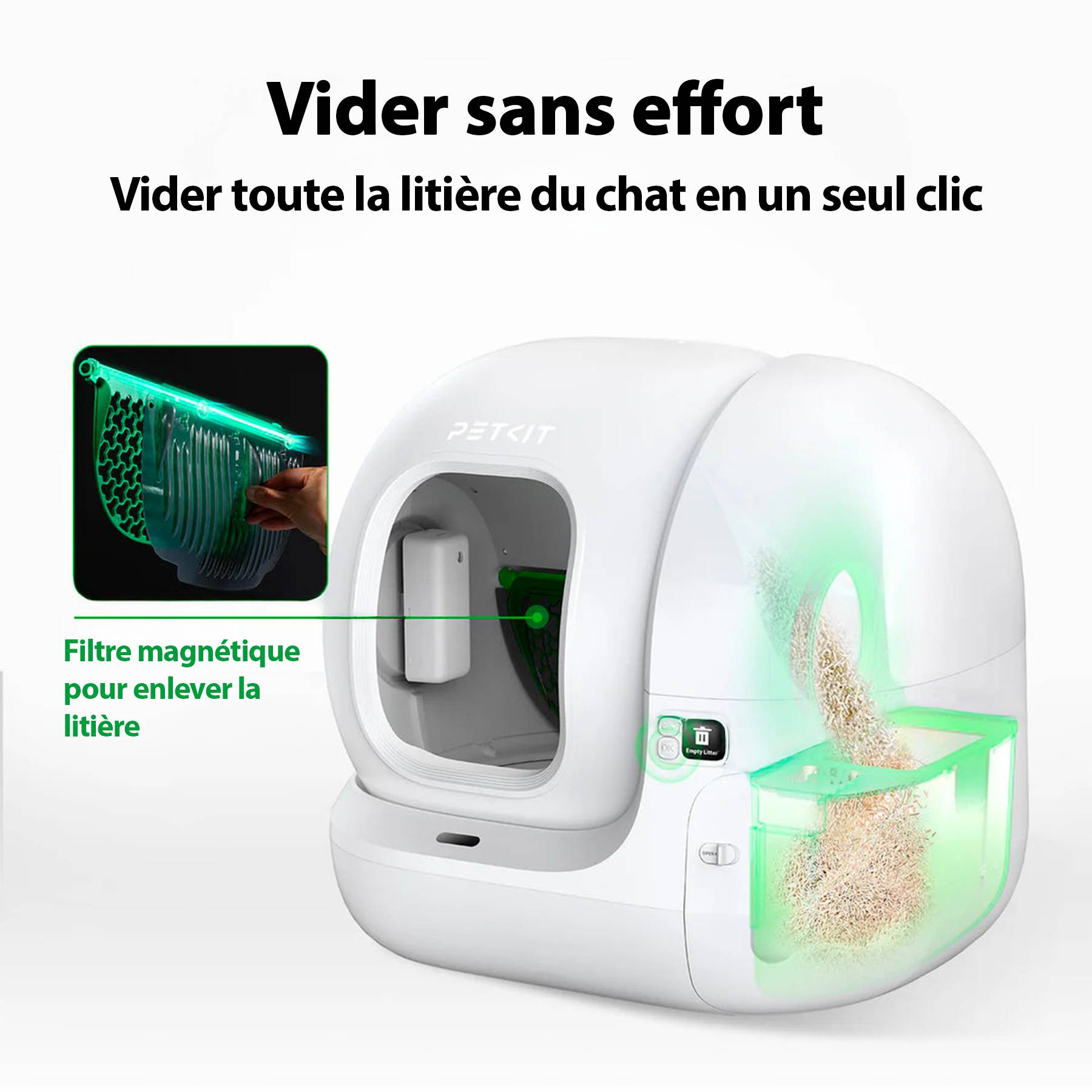 Filtre magnétique pour enlever la litière Pura Max 2 & Purobot Max Pro PETKIT - Image 5