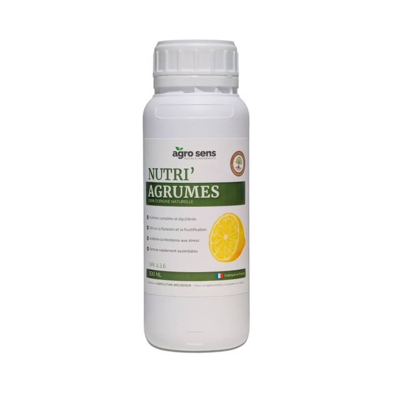 Nutri Agrumes - Engrais liquide pour agrumes - 500 ml (250 litres de préparation) - Image 1
