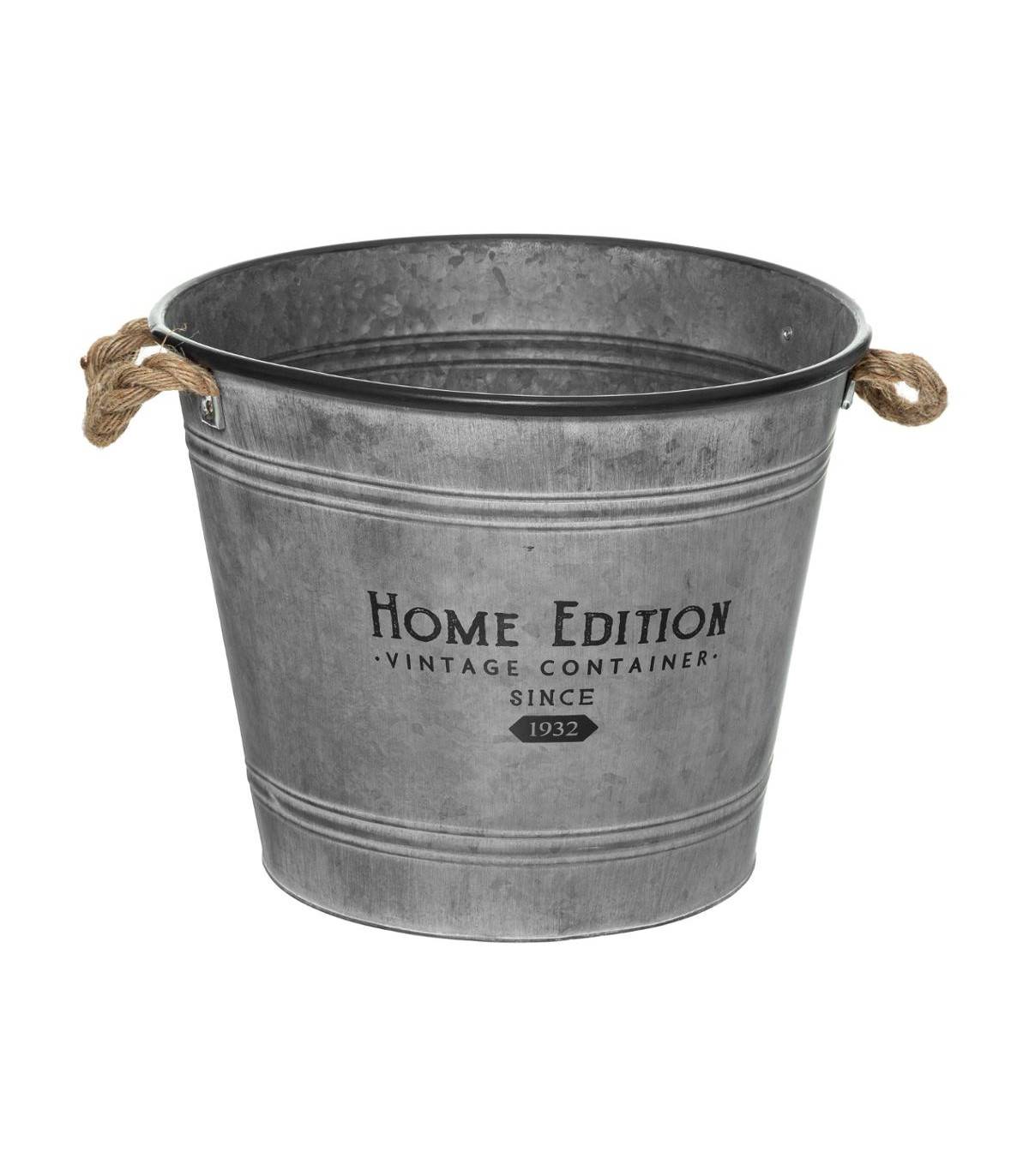 Pot de fleurs en Zinc Vintage D 37 cm - Image 1