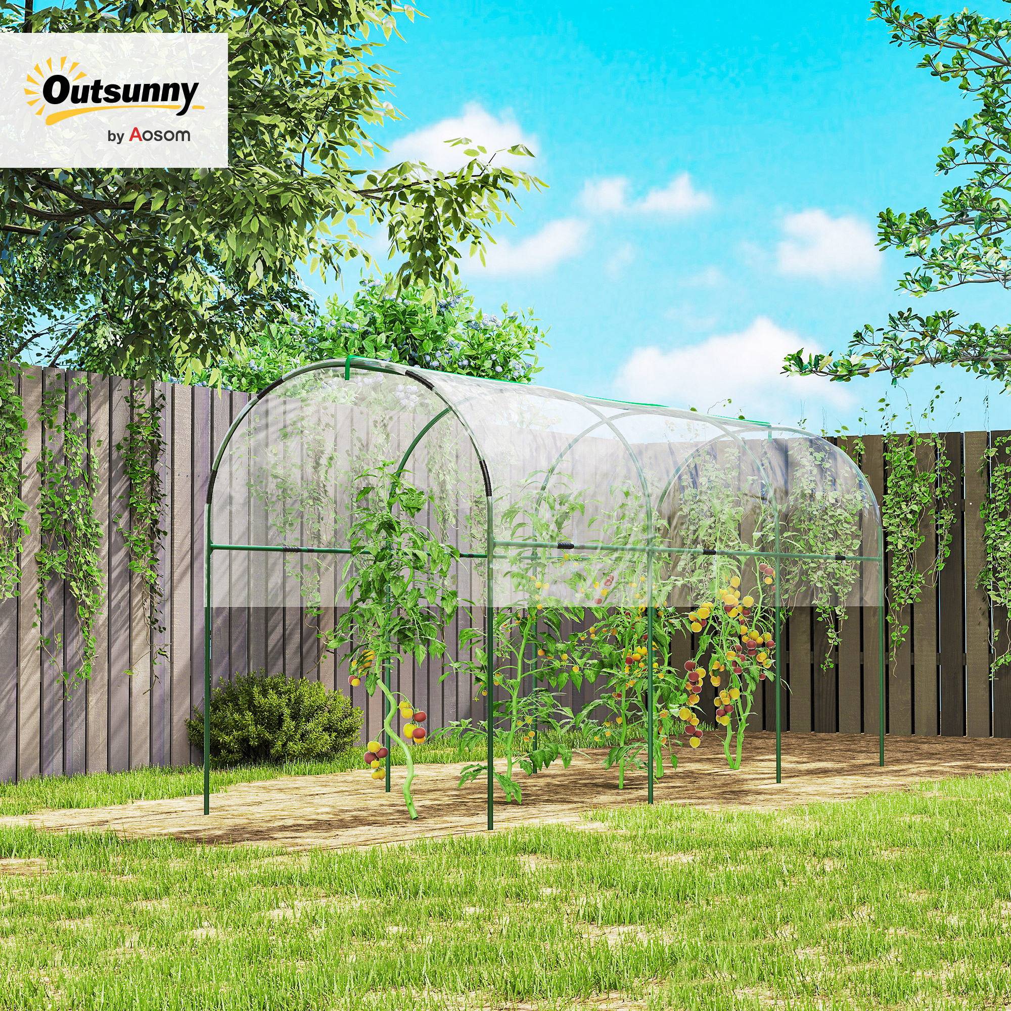 ComfortXL - Serre tunnel jardin acier PVC 400 x 120 x 170 cm transparente pour tomates protection - ComfortXL Outdoor Living - Image 3