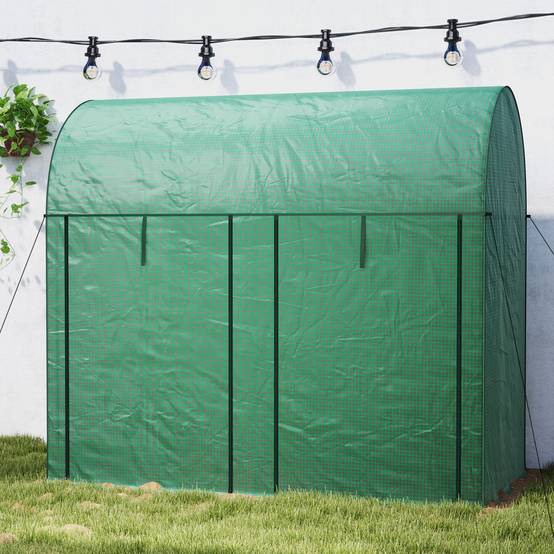 Outsunny - Serre de jardin 2 m² serre à tomates 2 portes acier PE vert - Outsunny - Image 4