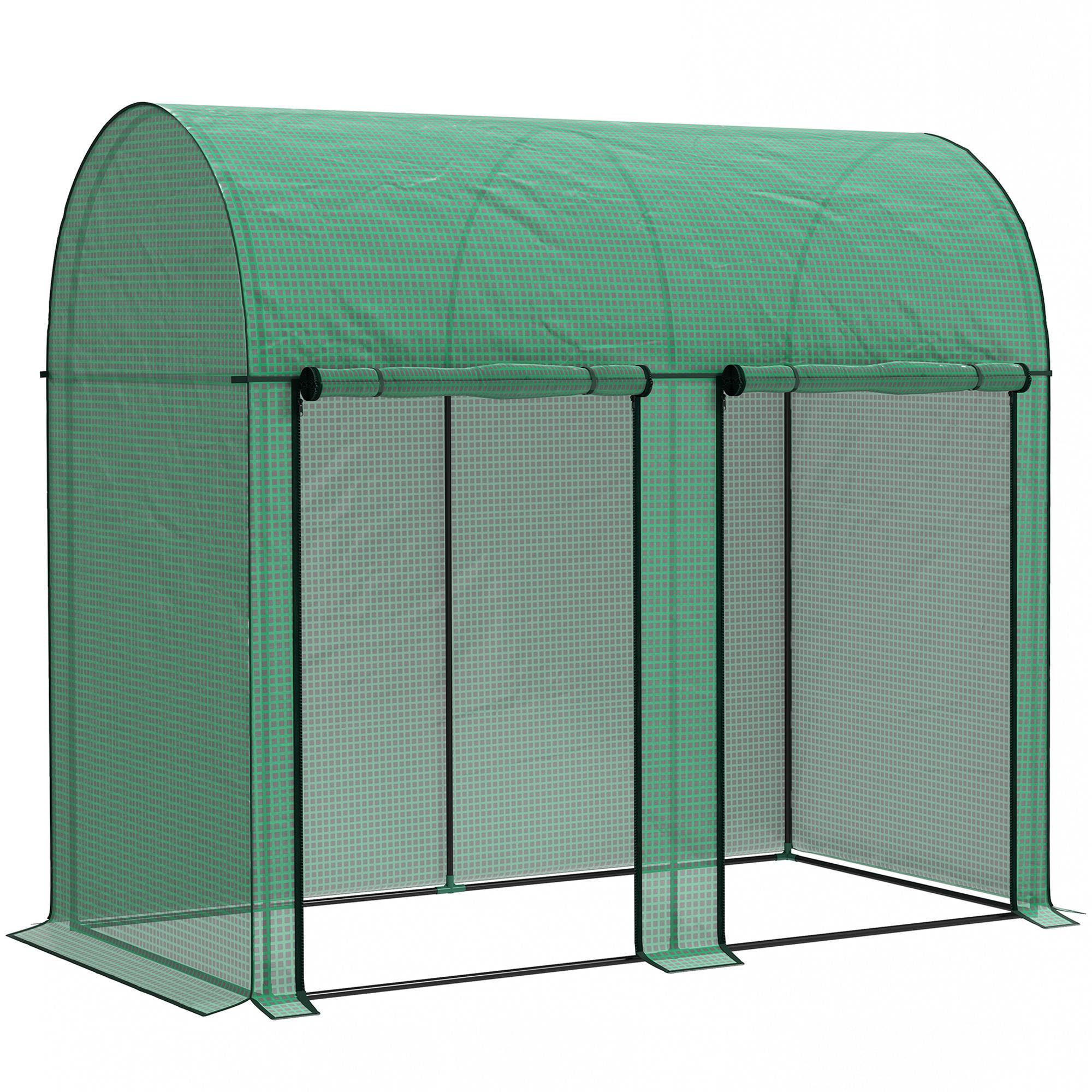 Outsunny - Serre de jardin 2 m² serre à tomates 2 portes acier PE vert - Outsunny - Image 1