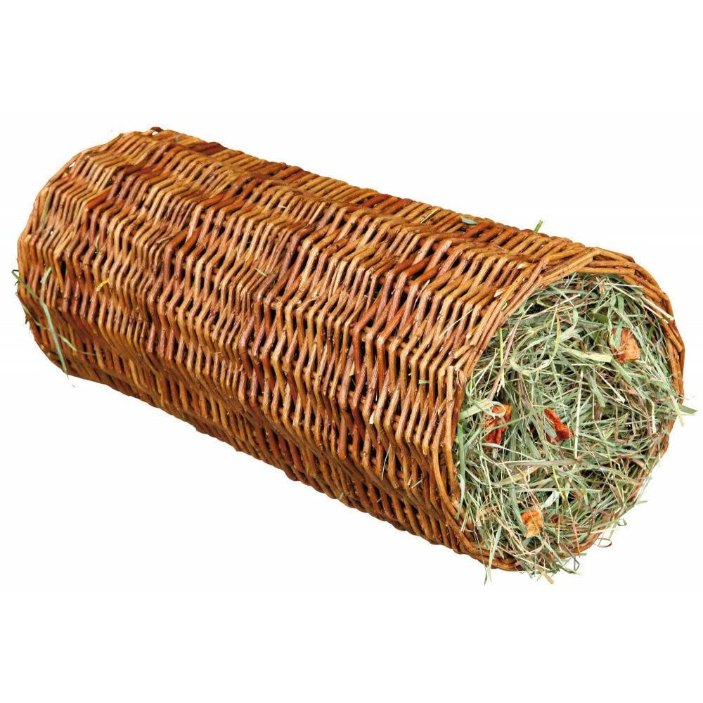 Trixie - Tunnel en osier avec foin ø 15 × 33 cm pour rongeur