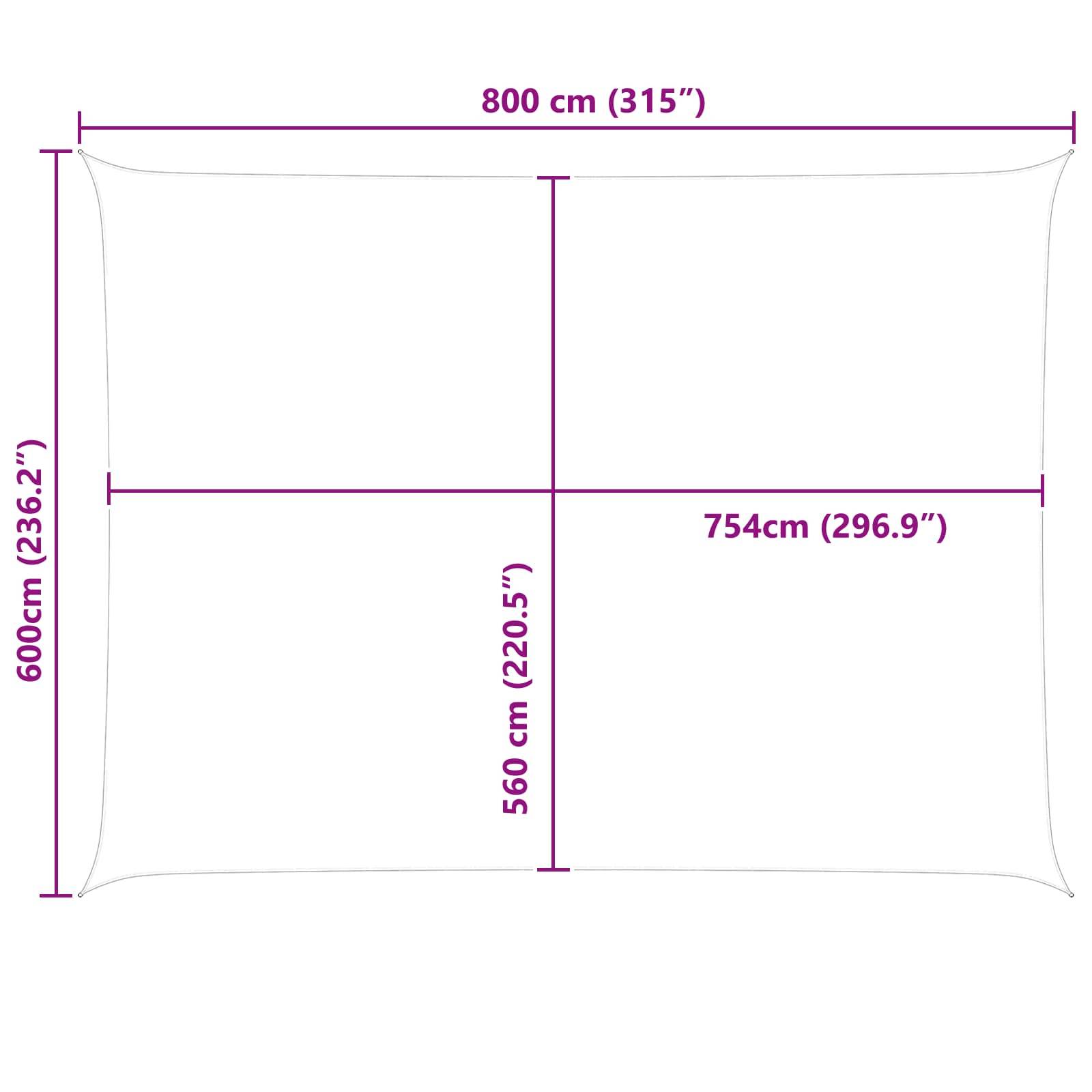 PANGIVO - Voile d'ombrage polyester Oxford jaune et blanc 800 x 600 cm - PANGIVO - Image 7