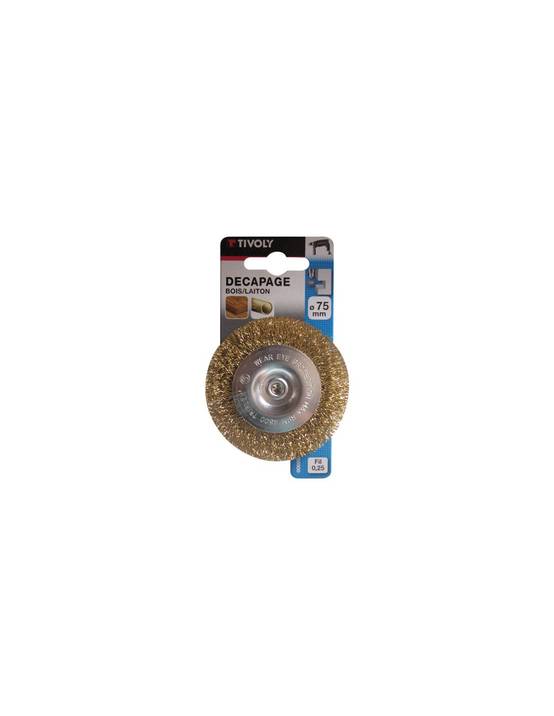 Tivoly - Brosse Circulaire 75mm Laiton Blister - Tivoly - Image 1