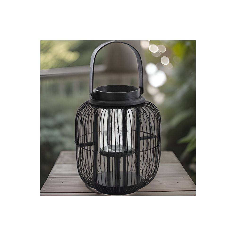 Aubry Gaspard - Lanterne noire en métal et bois laqué - Image 2