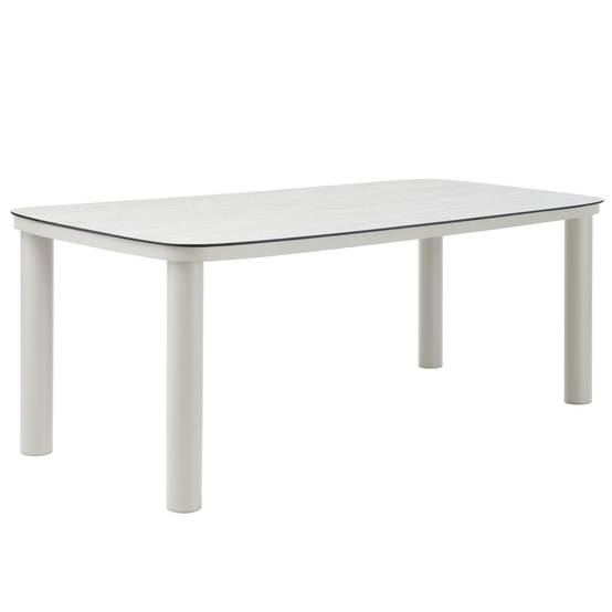 Oviala - Table de jardin aluminium 213x90 cm et 8 chaises textilène beige Nocera - Oviala - Image 6