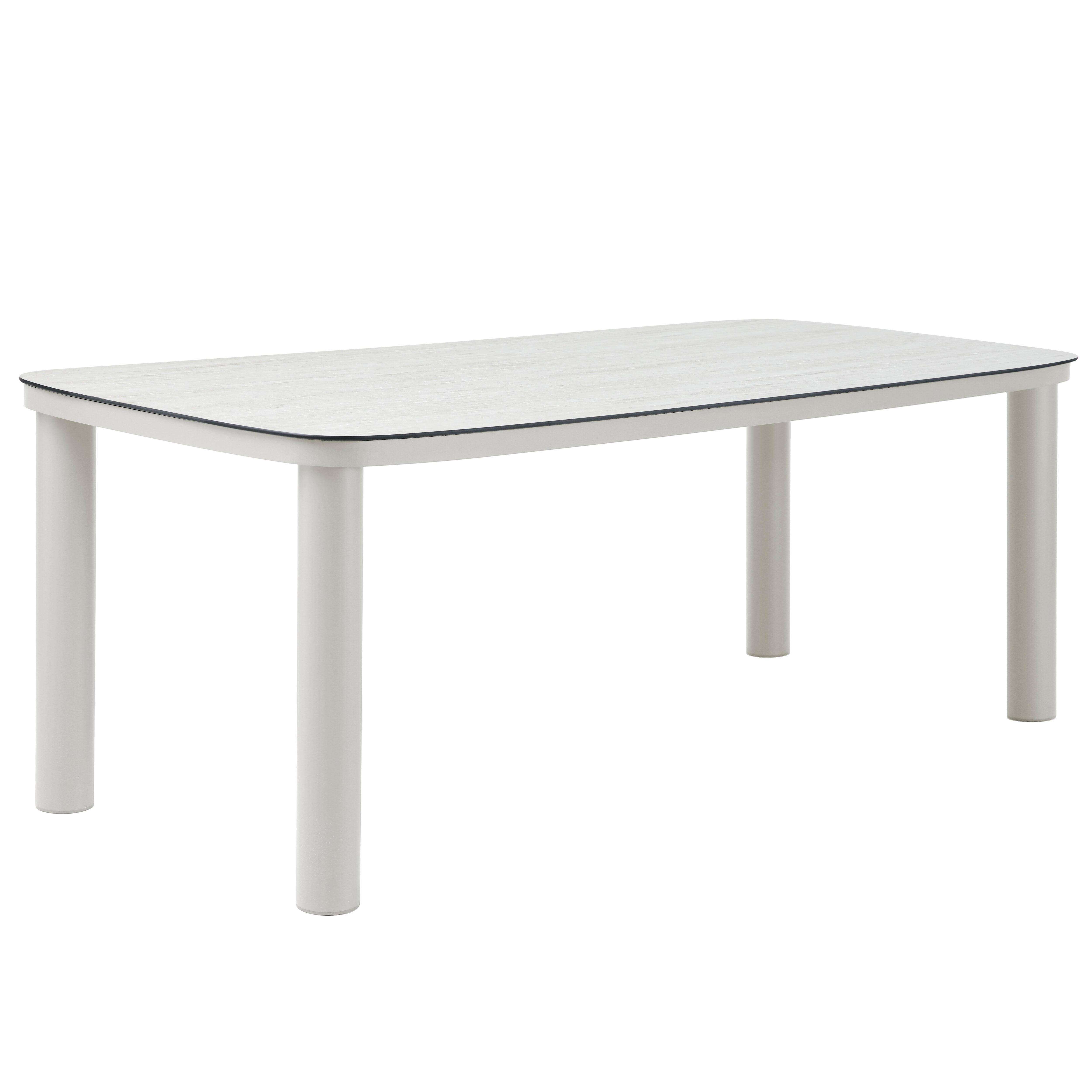Oviala - Table de jardin aluminium 213x90 cm et 8 chaises textilène beige Nocera - Oviala - Image 6