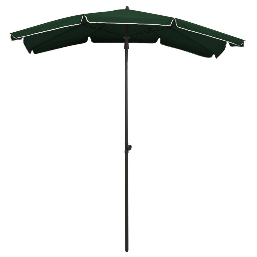 Helloshop26 - Parasol de jardin avec mât 200 x 130 cm vert - Image 2