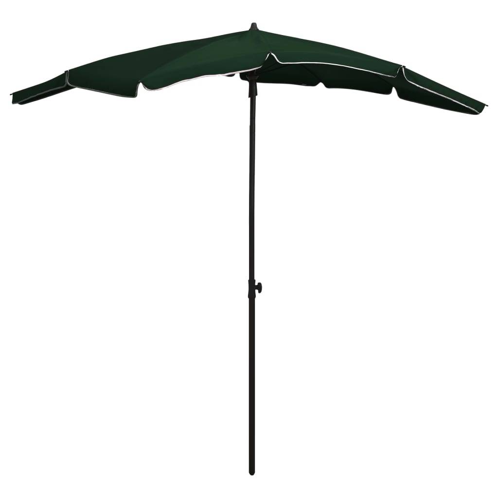Helloshop26 - Parasol de jardin avec mât 200 x 130 cm vert - Image 1