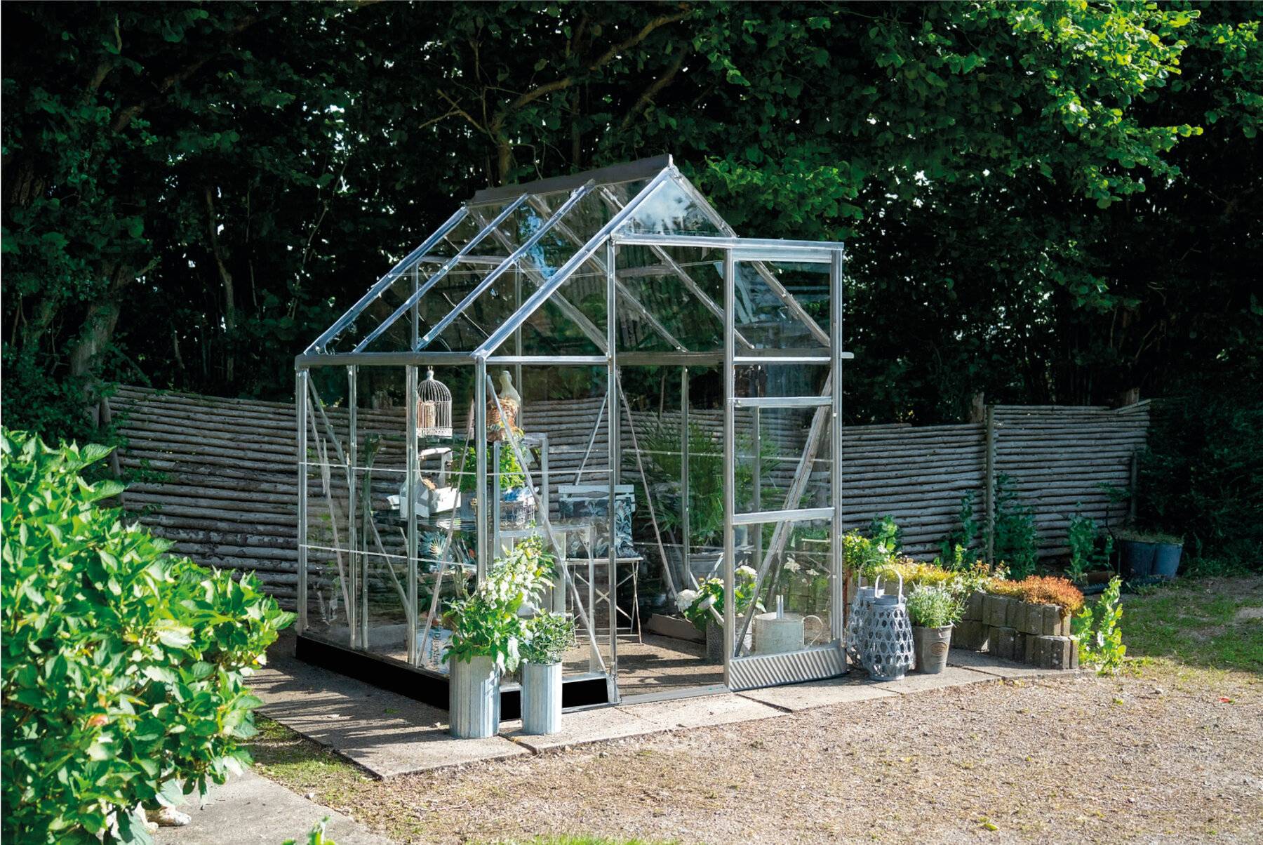 Halls - Serre en verre horticole 3,7 m² ICON 6, aluminium - Halls - Image 1