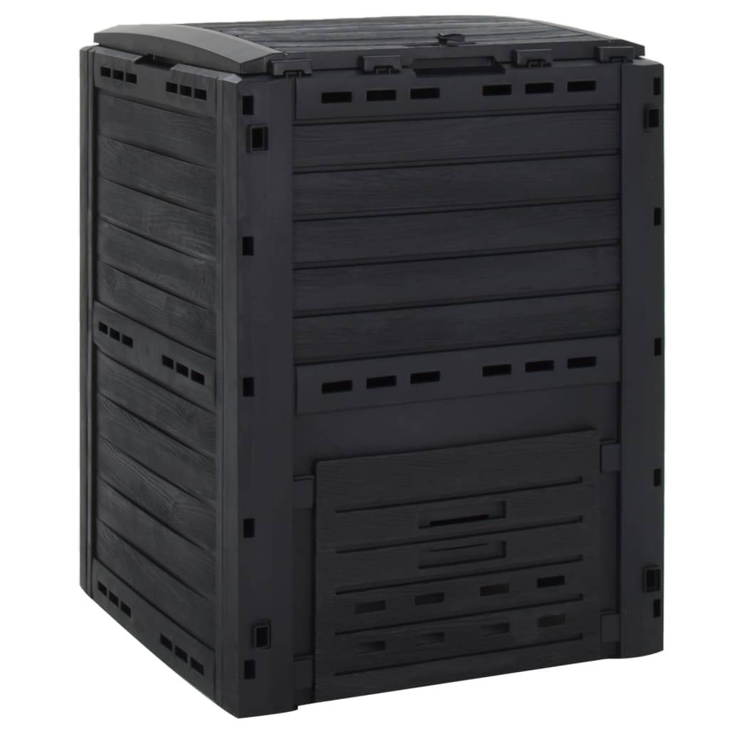 ComfortXL - Composteur de jardin 280L en polypropylène pour recyclage déchets organiques Noir – ComfortXL Outdoor Living - Image 1