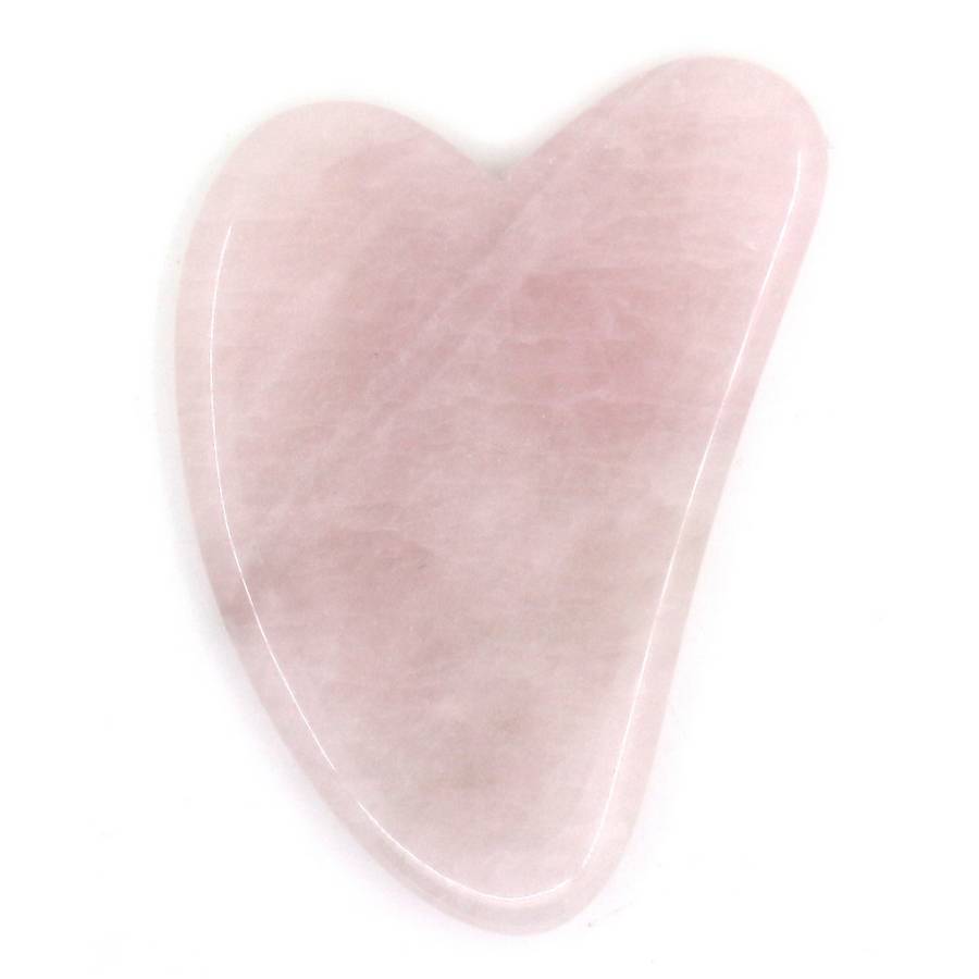 Gua Sha en Quartz Rose Naturel pour Visage et Corps + Masque Yeux Thermothérapie Double utilisation Chaud/Froid - Sun&Sia - Image 5
