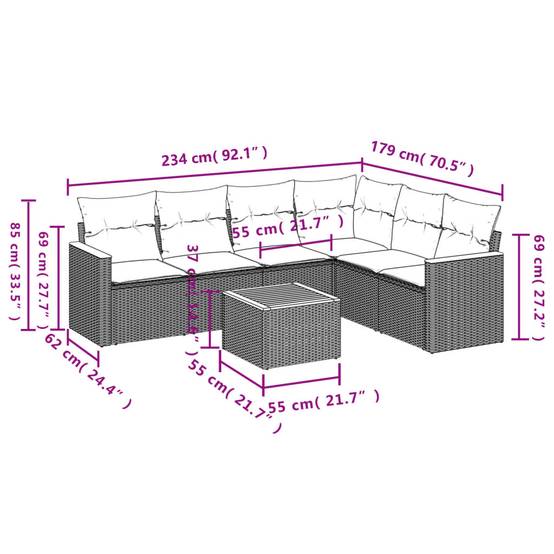 Salon de Jardin d'Angle 6 Personnes Résine Tressée Modulable avec Table et Coffres de Rangement Noir – ComfortXL Outdoor Living - Image 3