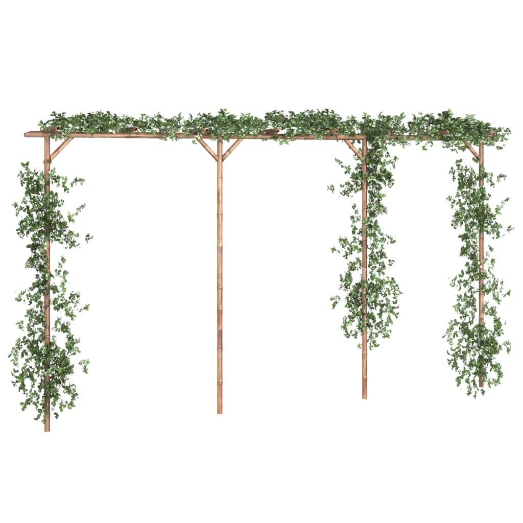 Pergola - Tonnelle de jardin Bambou 385x40x205 cm - Image 3