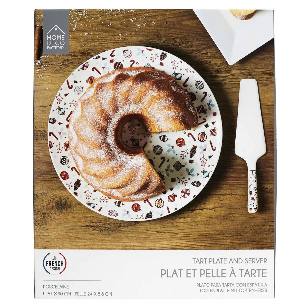 The Home Deco Factory - Plat & Pelle à Tarte "Noël" 30cm Multicolore - Image 6